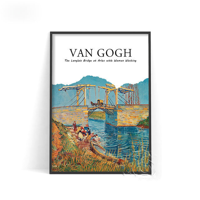 Van Gogh Exhibition Printing Poster Retro Art Wall Decoration