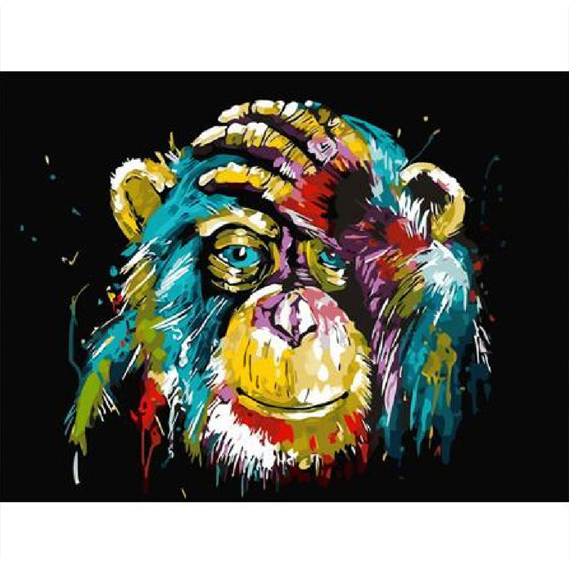 Pintura abstracta de animales coloridos sin marco, pintura Digital artesanal por números, imagen artística de pared moderna para arte de pared del hogar