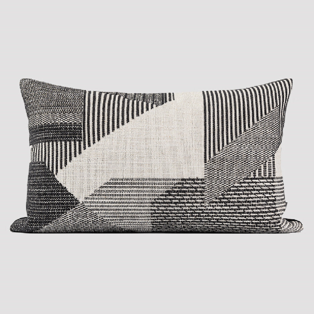 Simple And Luxurious Black Grey Abstract Cushion