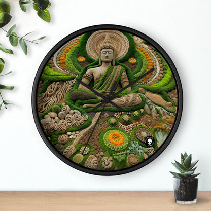 "Forest Mandala: Una armonía de la naturaleza" - El reloj de pared alienígena Earth Art