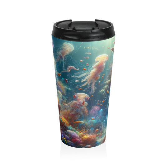 "Enchanted Aquatic Wonderland" - The Alien Stainless Steel Travel Mug