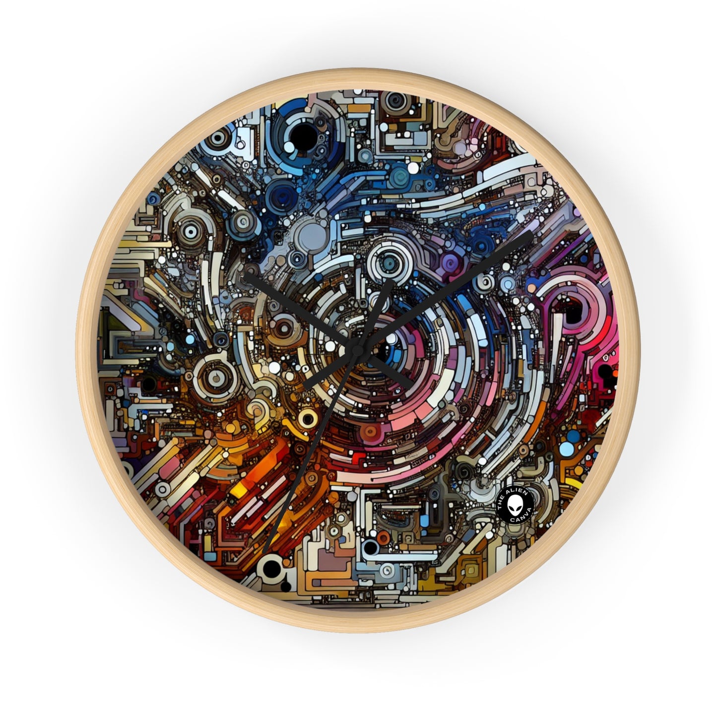 "Deconstructing Power: A Post-structuralist Exploration of Language" - The Alien Wall Clock Post-structuralist Art