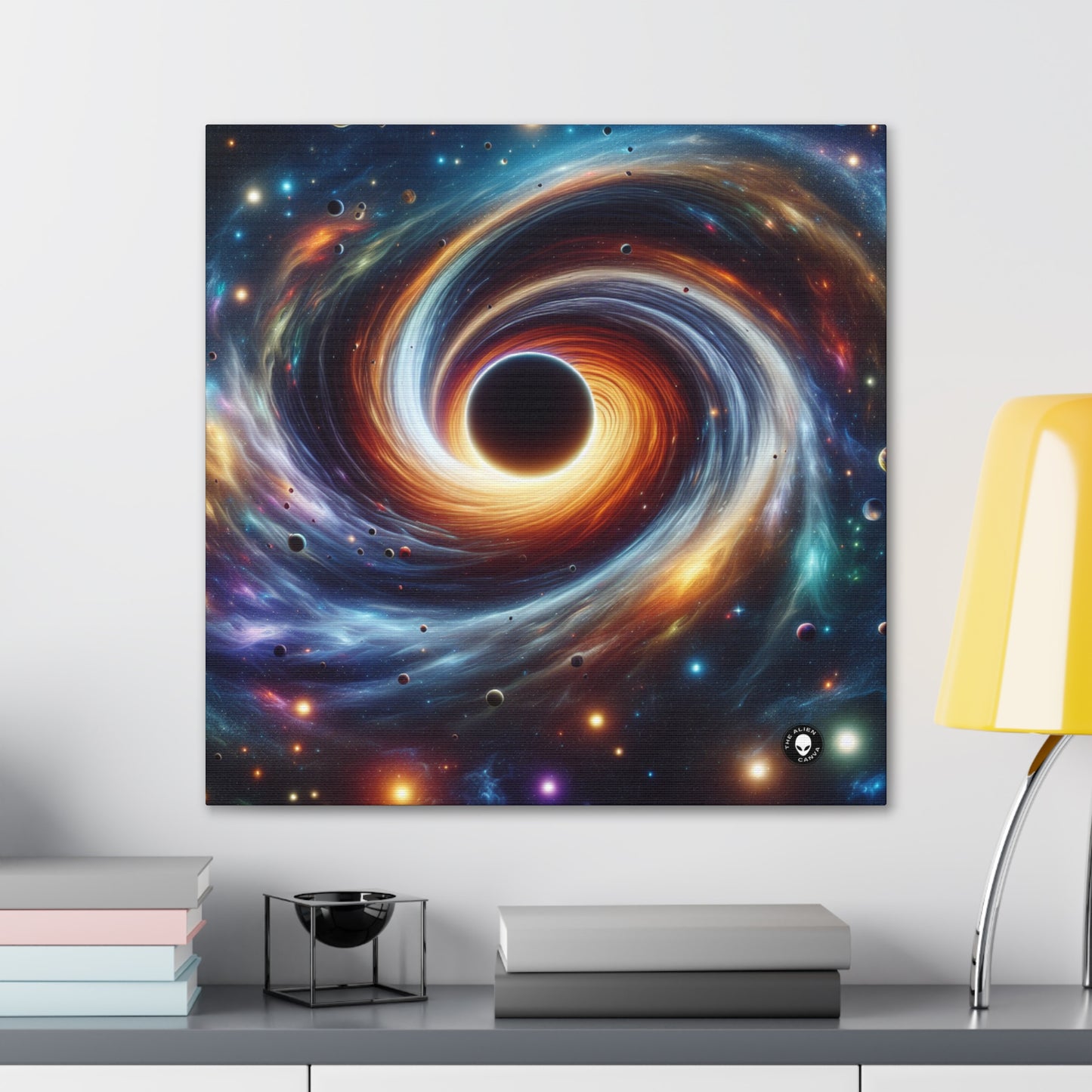 "Galactic Vortex: The Colorful Dance of Stars and Planets" - The Alien Canva