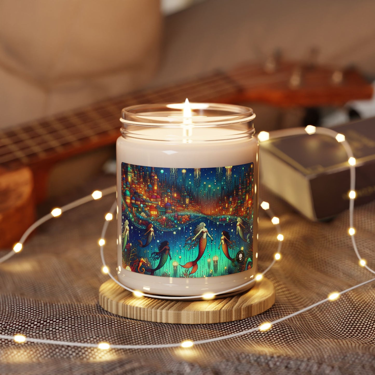 "Glowing Jellyfish City: A Whimsical Underwater World" - The Alien Scented Soy Candle 9oz