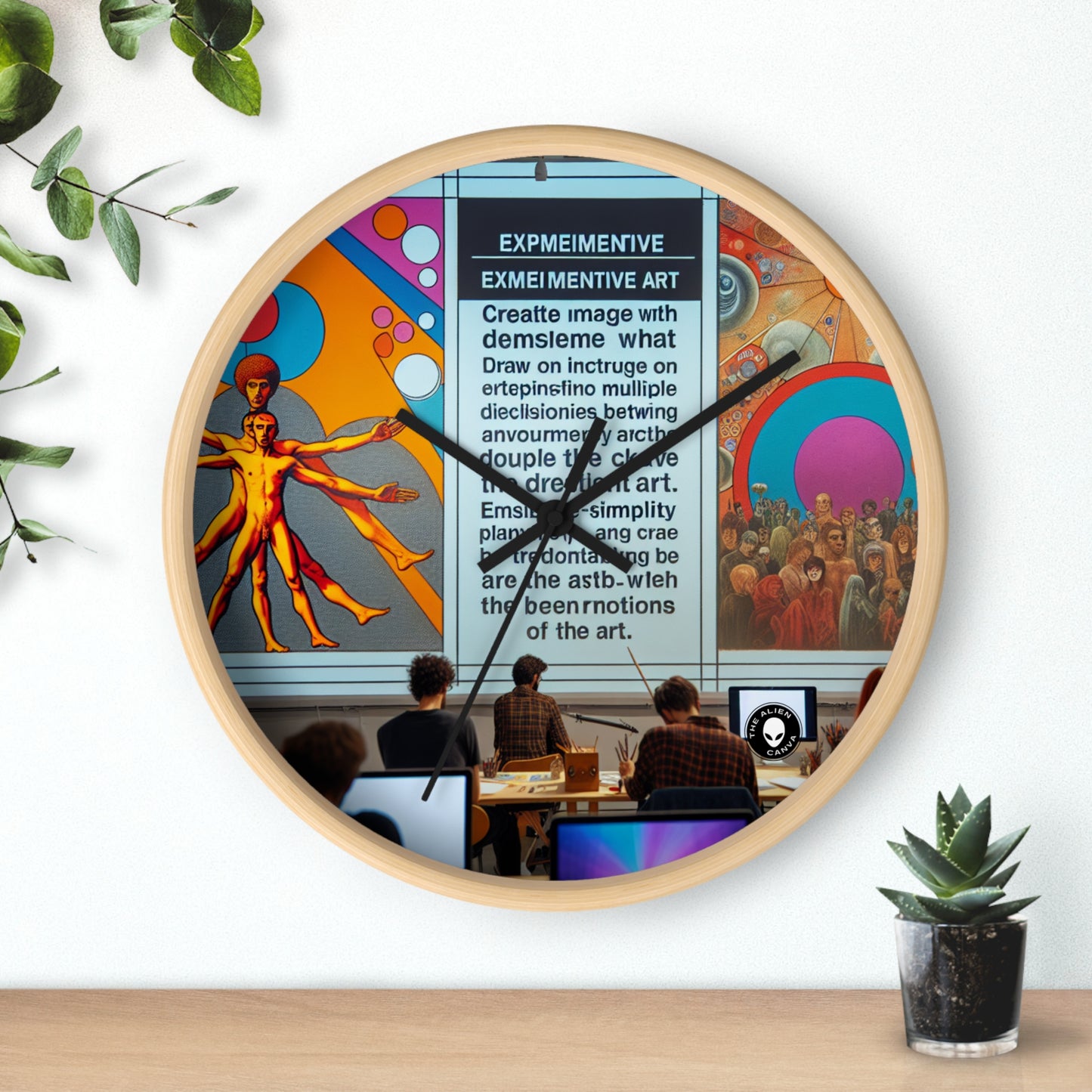 "Objetos encontrados en movimiento: un experimento Fluxus" - El reloj de pared alienígena Fluxus