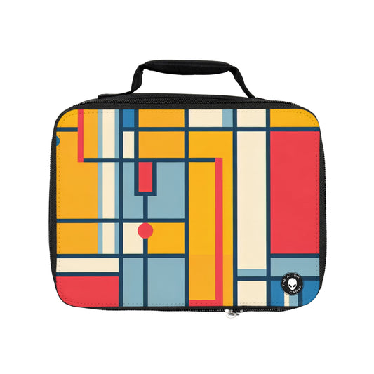 "De Stijl Grid : Une composition de couleurs minimaliste" - Le sac à lunch Alien De Stijl