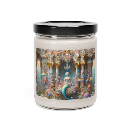 "Underwater Splendor: A Rococo Mermaid Palace" - The Alien Scented Soy Candle 9oz Rococo Style