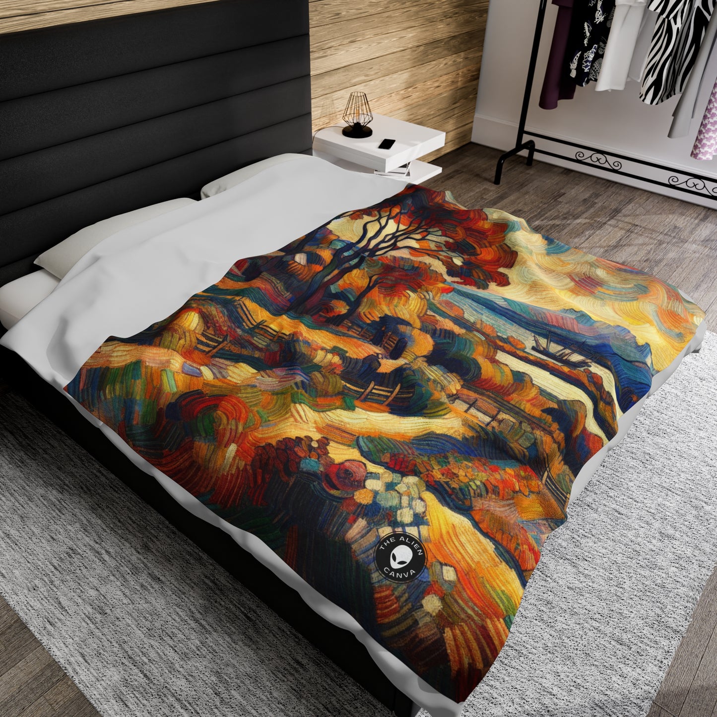 "Nature's Kaleidoscope: A Vivid Fauvism Exploration of the Animal Kingdom" - The Alien Velveteen Plush Blanket Fauvism