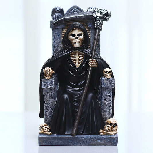 Resin Crafts Halloween Decoration Ornaments Western Traditional Throne