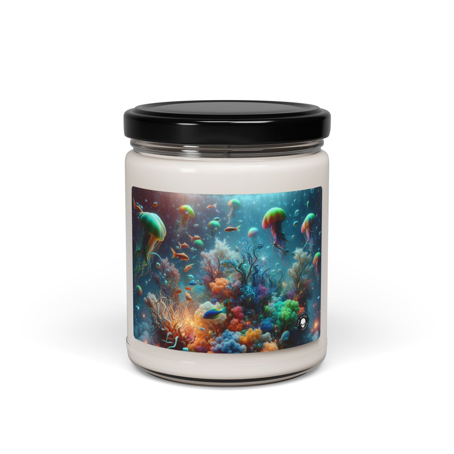 "Neon Fish Dance in Coral Forest" - The Alien Scented Soy Candle 9oz