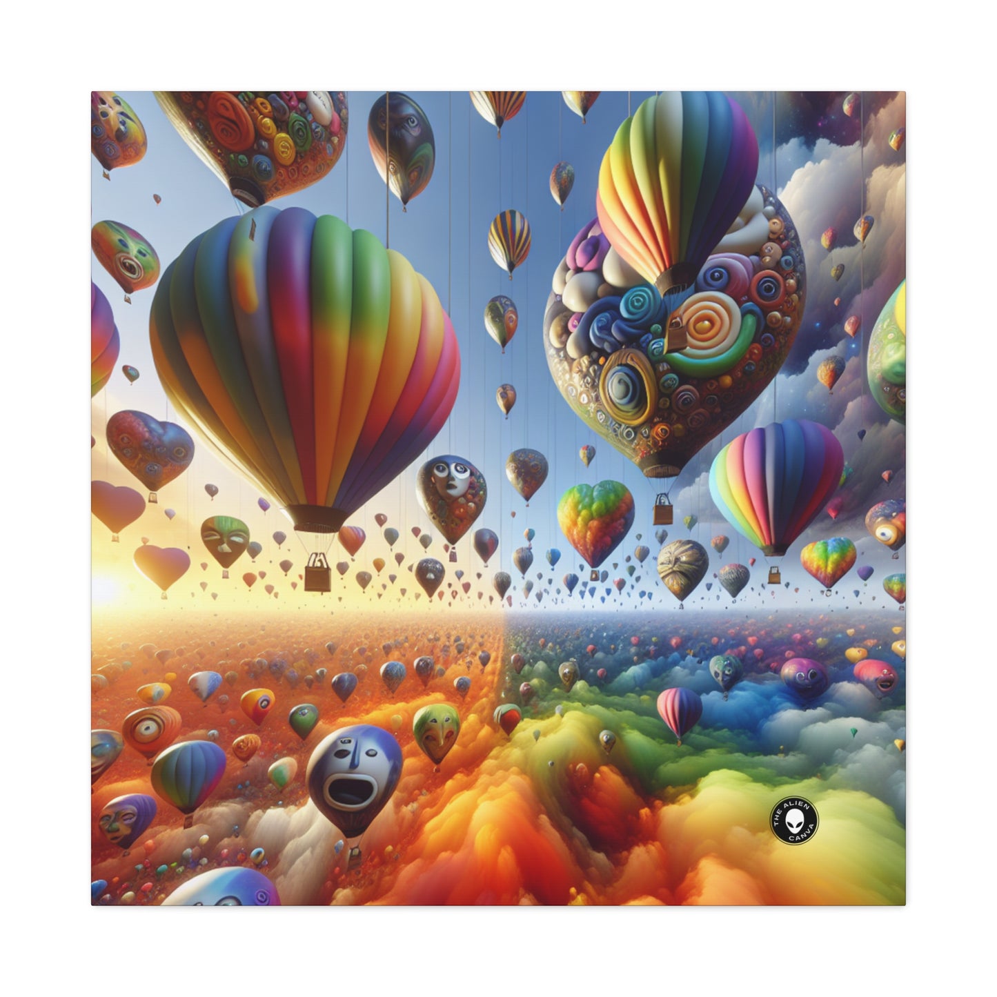 "Emotional Skyline: A Surreal Balloon Landscape" - The Alien Canva