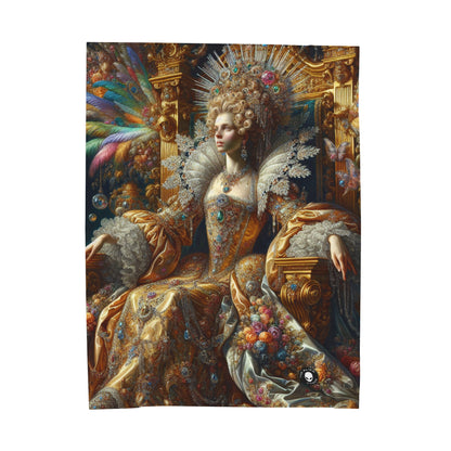 "La splendeur d'une reine de la Renaissance" - Couverture en peluche Alien en velours Rococo