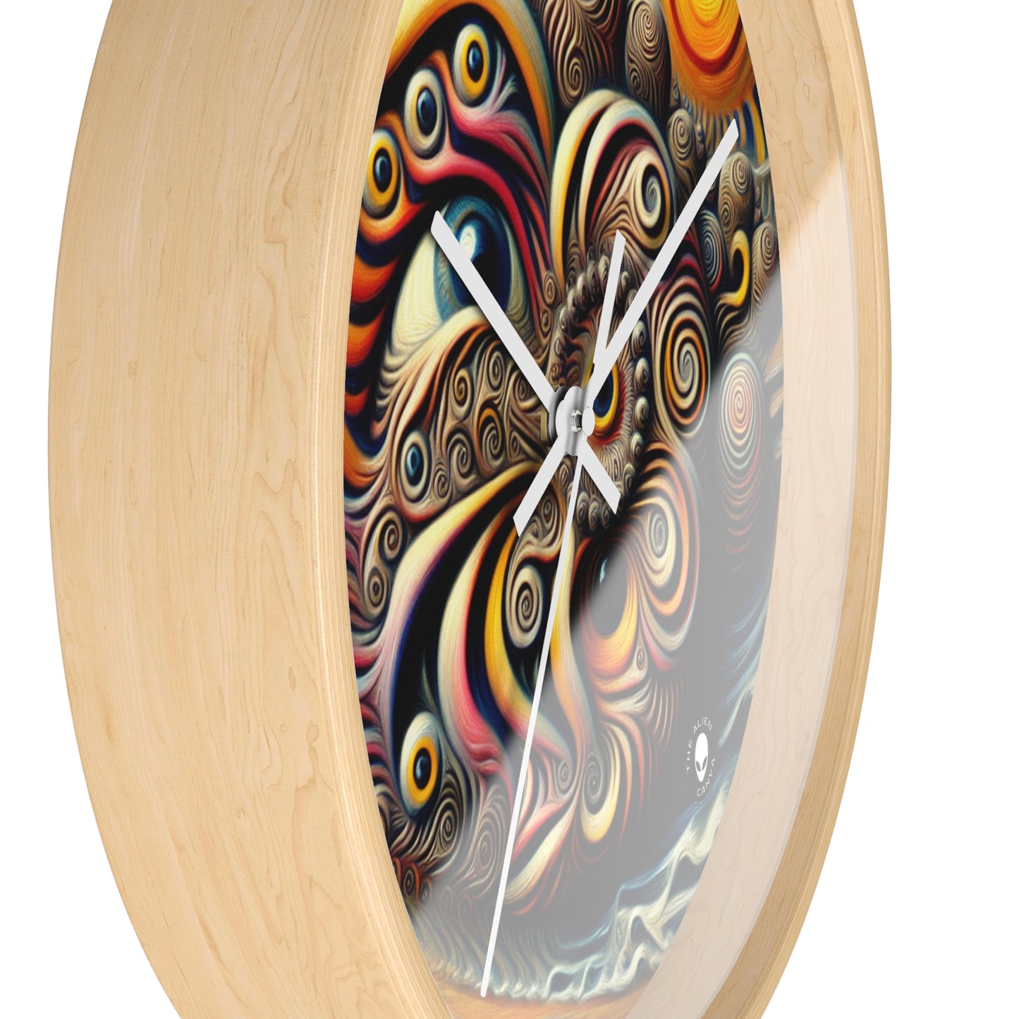 "Time Island's Dreamlike Dance" - The Alien Wall Clock Surrealism