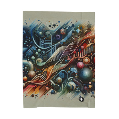 "Bio-Futurisme : Art inspiré des ailes de papillon" - La couverture en peluche Alien Velveteen Bio Art
