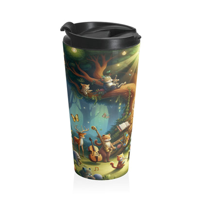 « Enchanted Forest Jam » – La tasse de voyage en acier inoxydable Alien