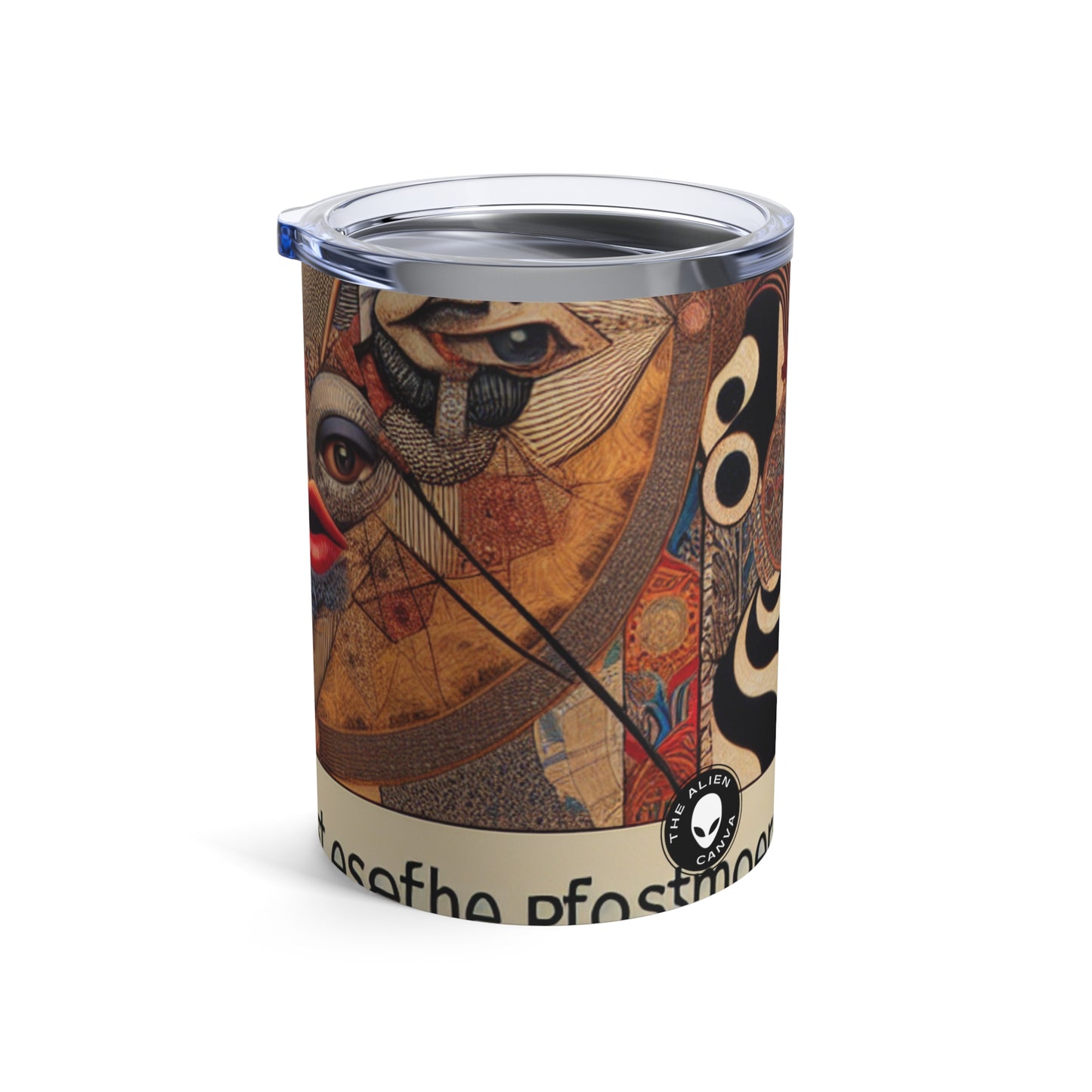 "Chaos numérique : un collage postmoderne" - The Alien Tumbler 10oz Art postmoderne