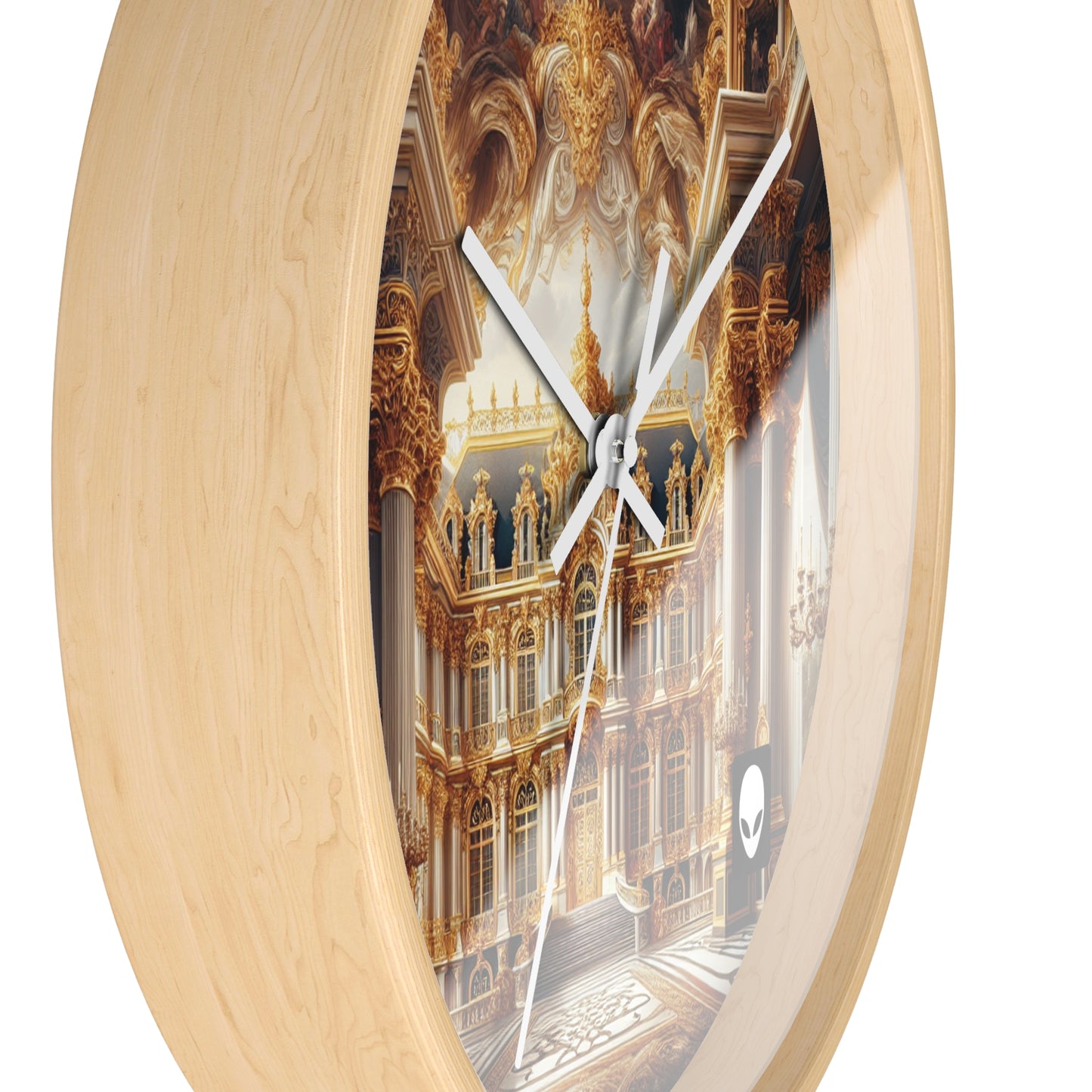 "Regal Splendor: A Gold-Plated Baroque Palace" - The Alien Wall Clock Baroque Style