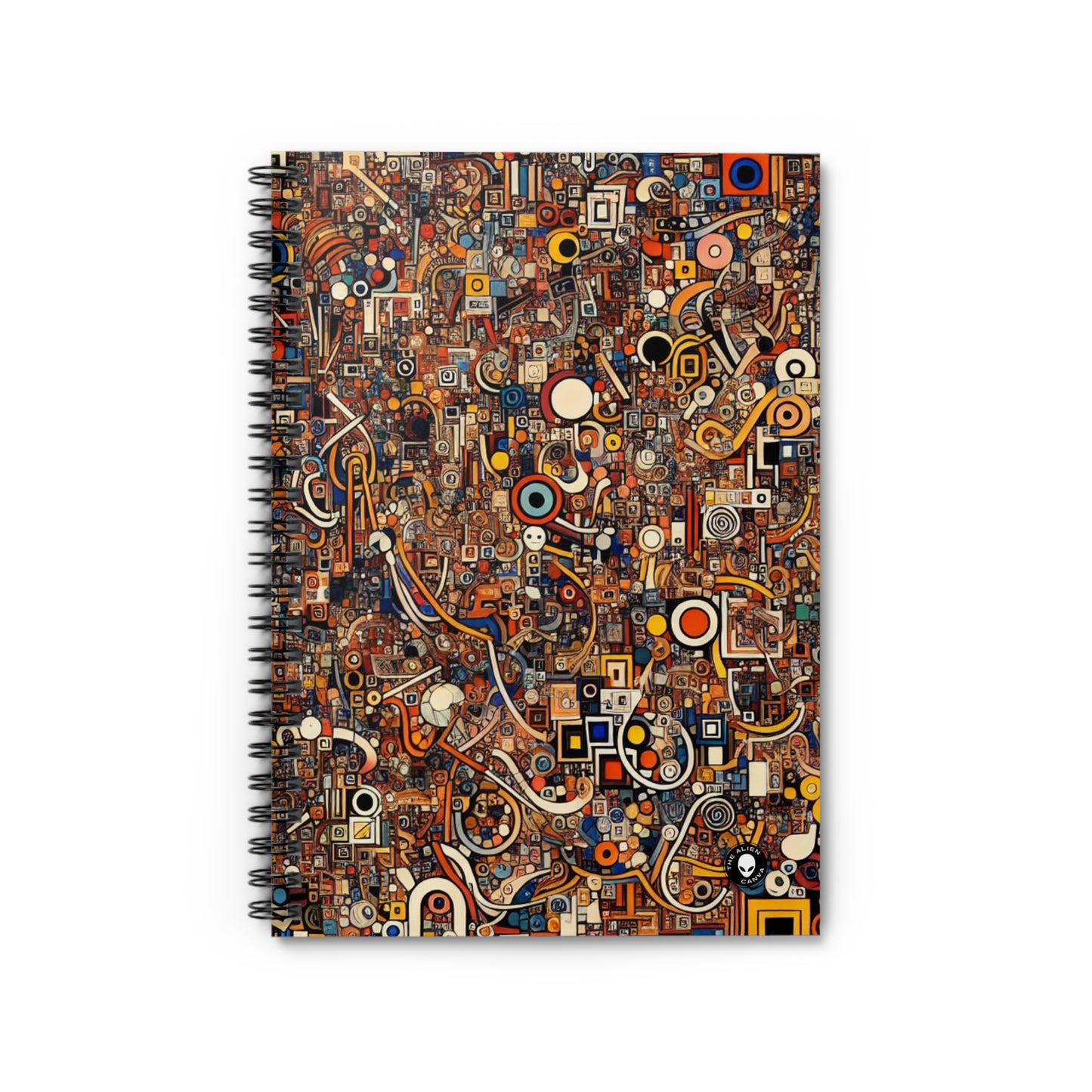 "Dadaist Delirium: A Chaotic Collage Adventure" - The Alien Spiral Notebook (Ruled Line) Dadaism