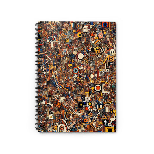 "Delirio dadaísta: Una caótica aventura de collage" - El cuaderno de espiral alienígena (línea reglada) Dadaísmo