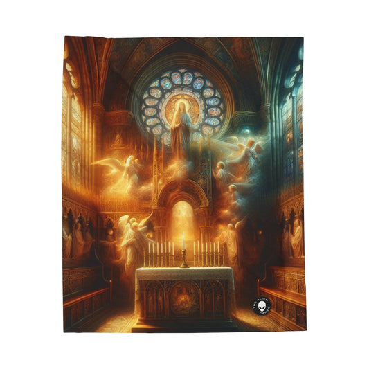 "Harmony of Faith: Divine Unity" - The Alien Velveteen Plush Blanket Religious Art