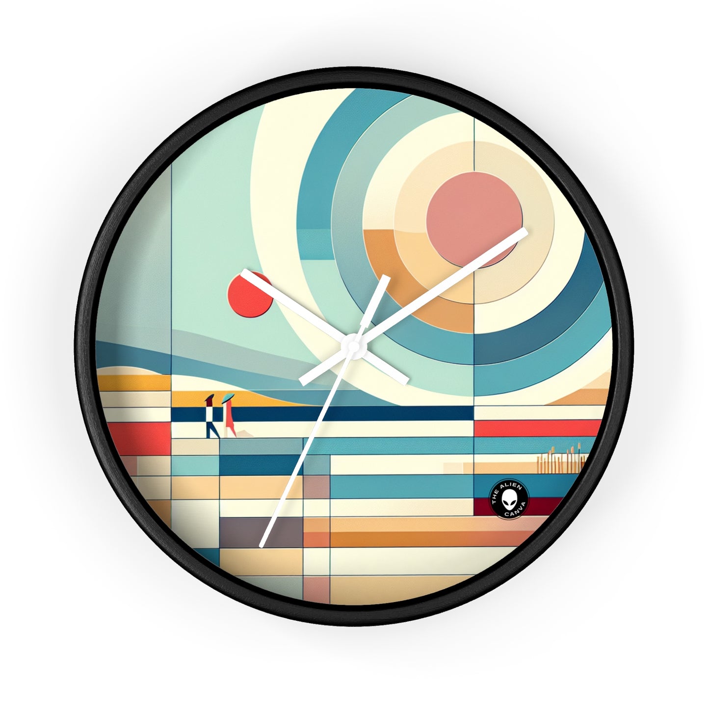 Tranquil Reflections: A Minimalist Zen Garden Artwork - The Alien Wall Clock Minimalism