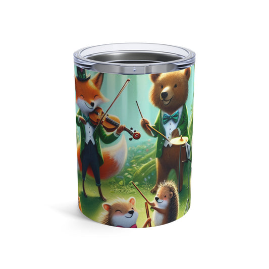 "Una colección de animales melodiosos: animales musicales en el bosque encantado" - Vaso Alien de 10 oz