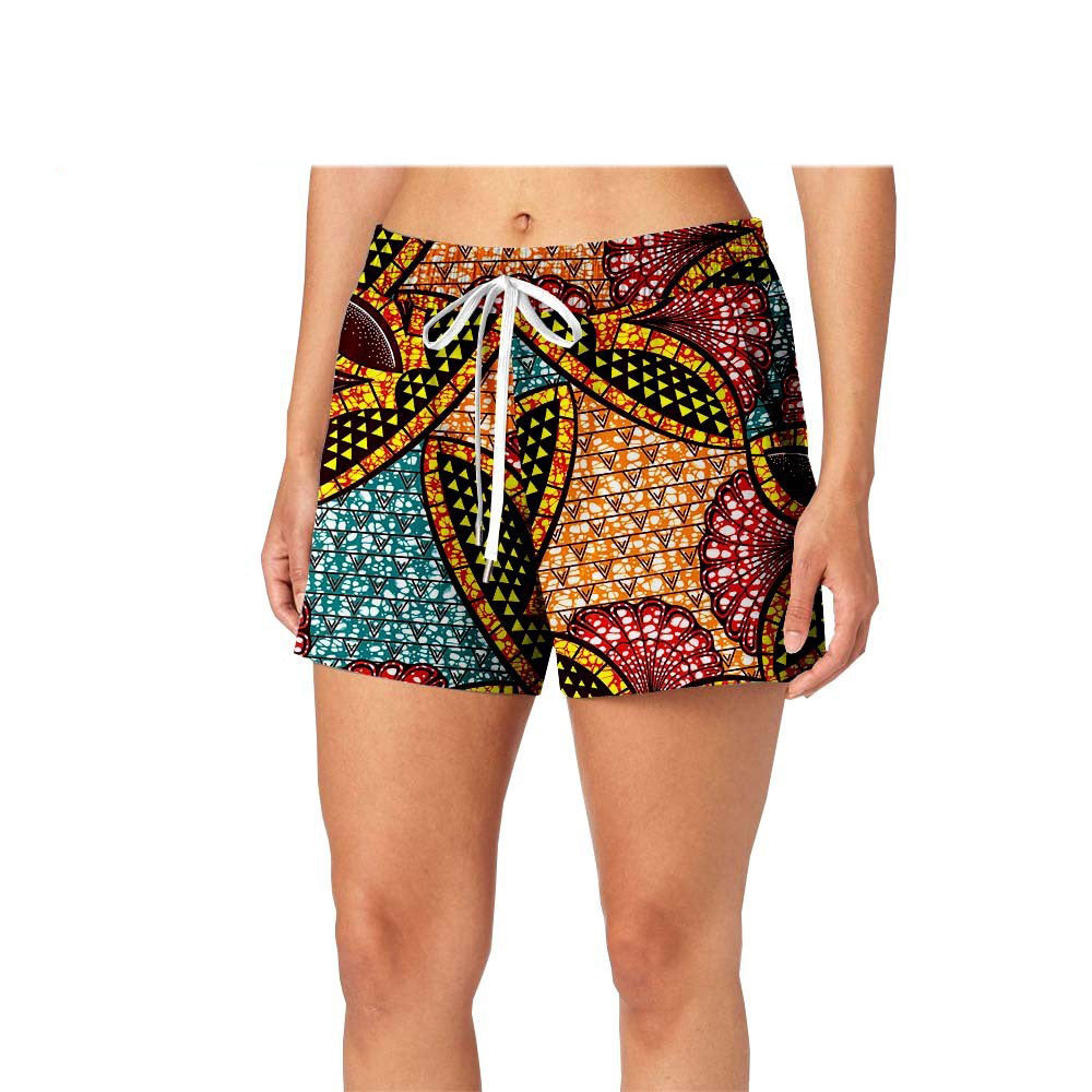 Printed cotton batik shorts