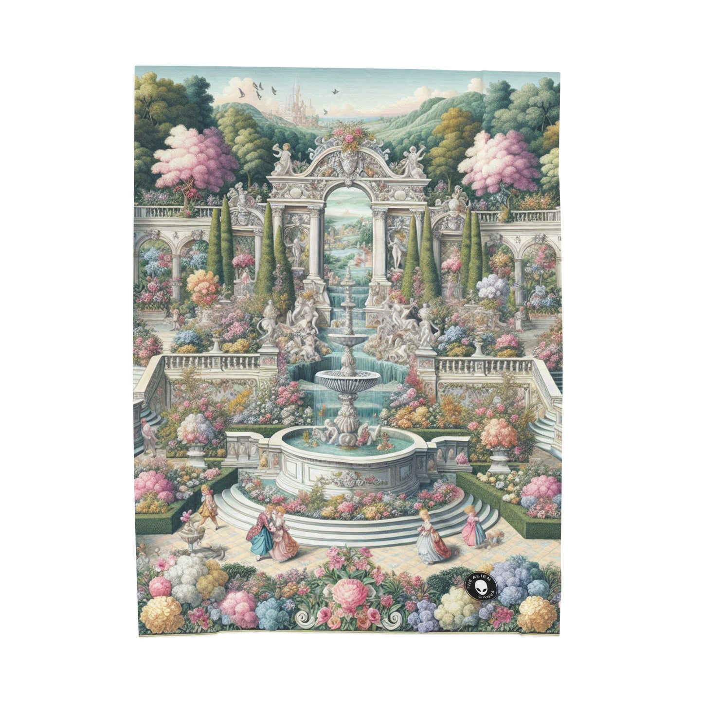 "Garden Elegance: A Rococo Affair" - La couverture en peluche Alien Velveteen Rococo