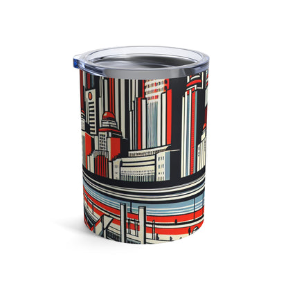 "Constructing Ideas: A Typographic Landscape" - The Alien Tumbler 10oz Constructivism Style