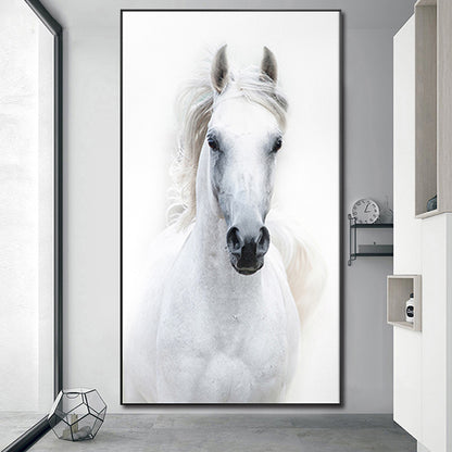 White Horse Canvas Picture Animal Posters And Printing