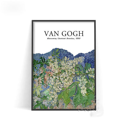 Van Gogh Exhibition Printing Poster Retro Art Wall Decoration