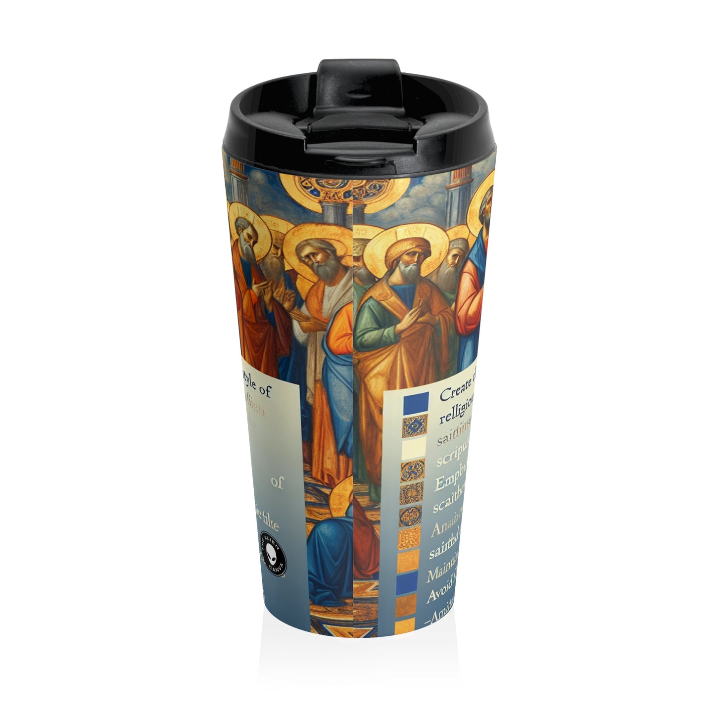 "Forged in Faith: The Journey from Despair to Hope" - The Alien Stainless Steel Travel Mug Religious Art