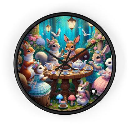 "Enchanted Tea Party in the Woodland Glade" - The Alien Wall Clock