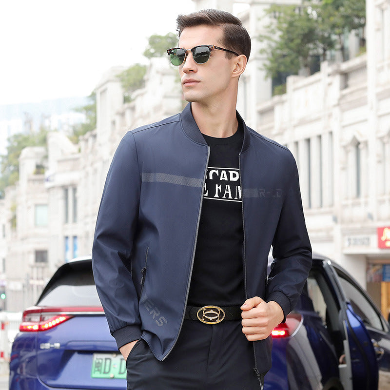 Men's printed striped fashion jacket