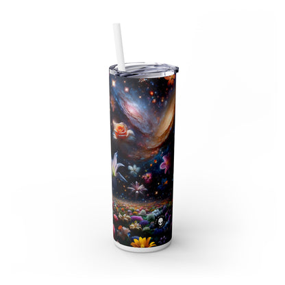 "Constelaciones florales": vaso estrecho con pajita de 20 oz de Alien Maars®