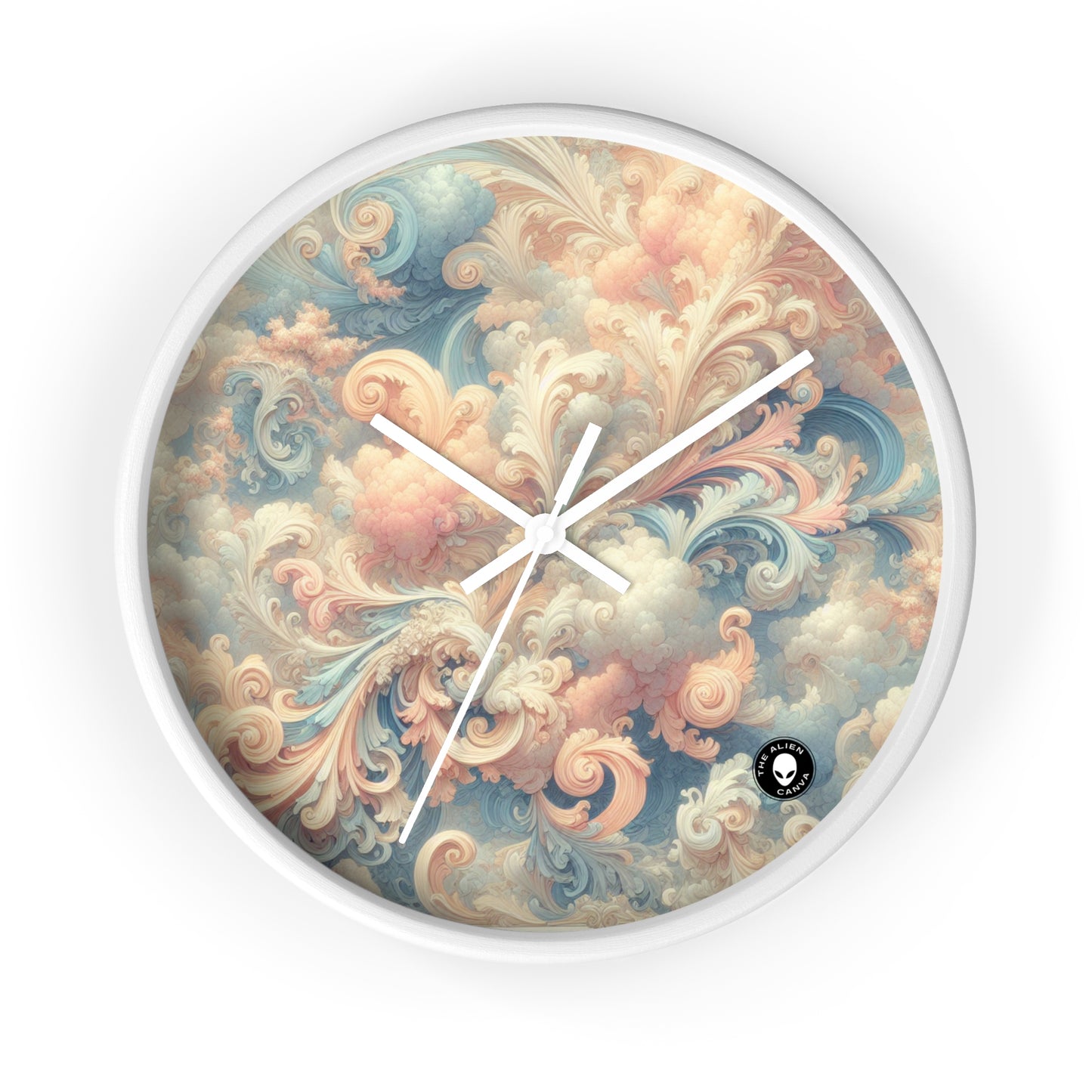 "Rococo Reverie : une scène de salle de bal luxueuse" - L'horloge murale Alien Rococo