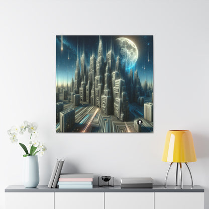 "Nighttime Cityscape Melt" - The Alien Canva