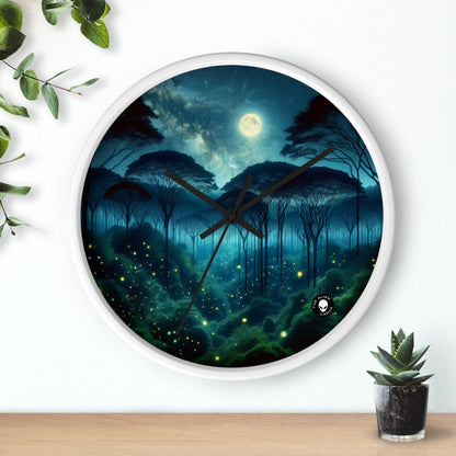 "Moonlit Enchantment" - The Alien Wall Clock