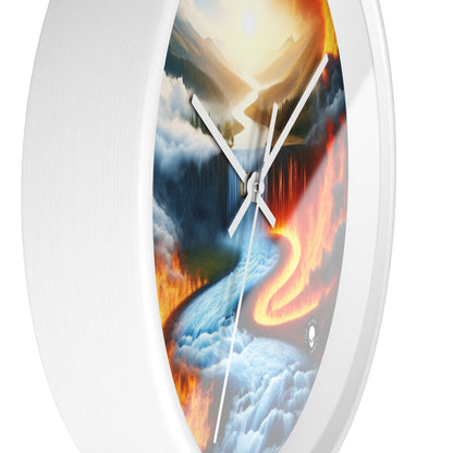 "Fusion of Elements: Harmony in Contrast" - The Alien Wall Clock