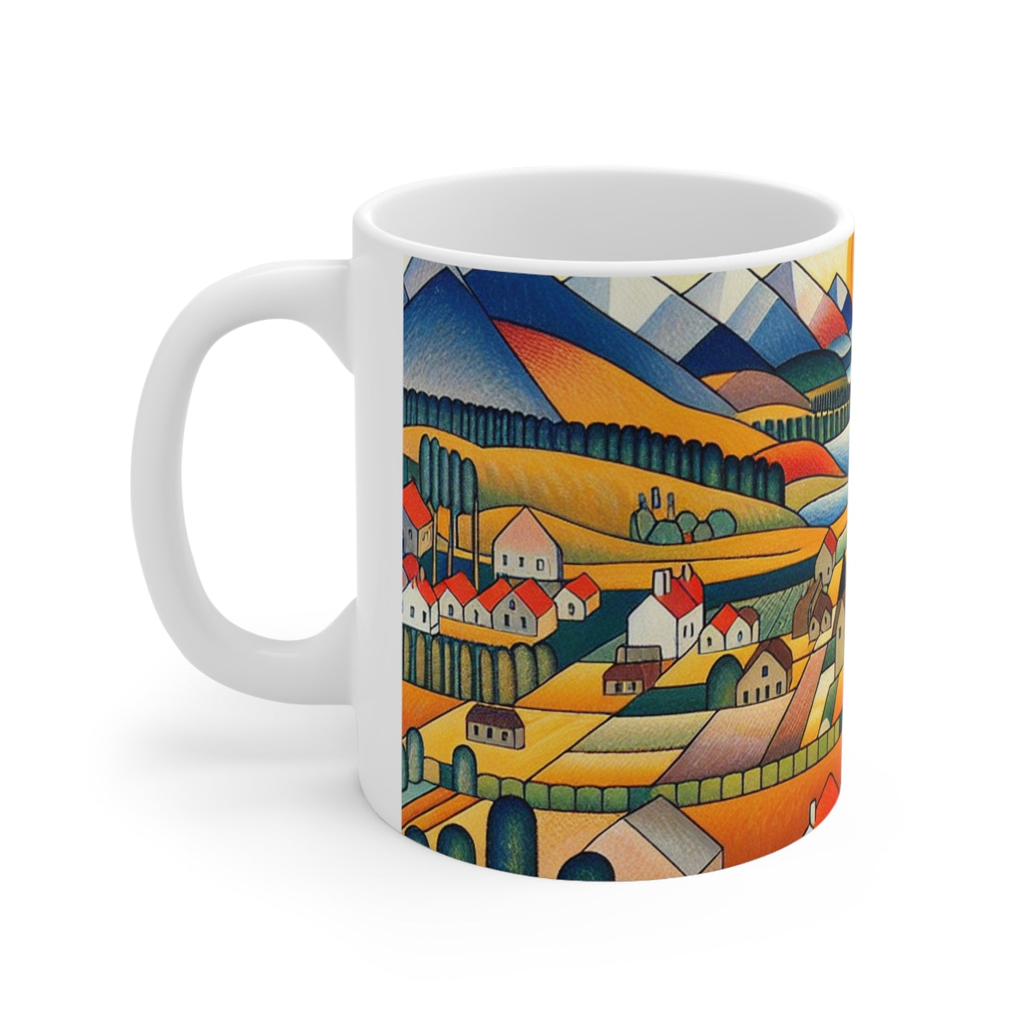 "Primal Paradise: A Vibrant Jungle Celebration" - Taza de cerámica The Alien 11oz Primitivismo