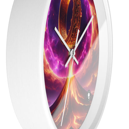 "Ring of Doom: A Surreal Descent." - The Alien Wall Clock