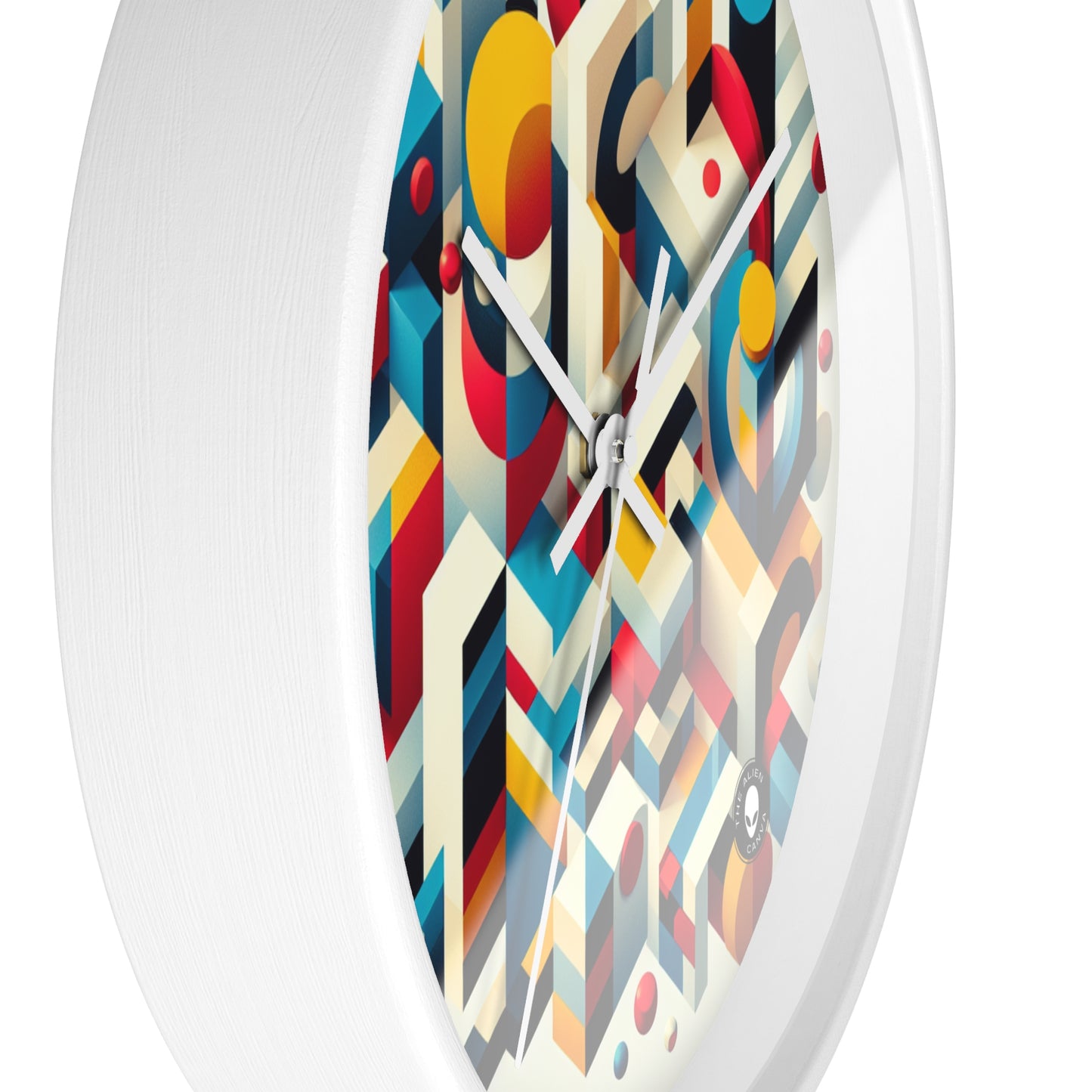 "Harmonious Balance: Geometric Abstract Art" - The Alien Wall Clock Geometric Abstraction