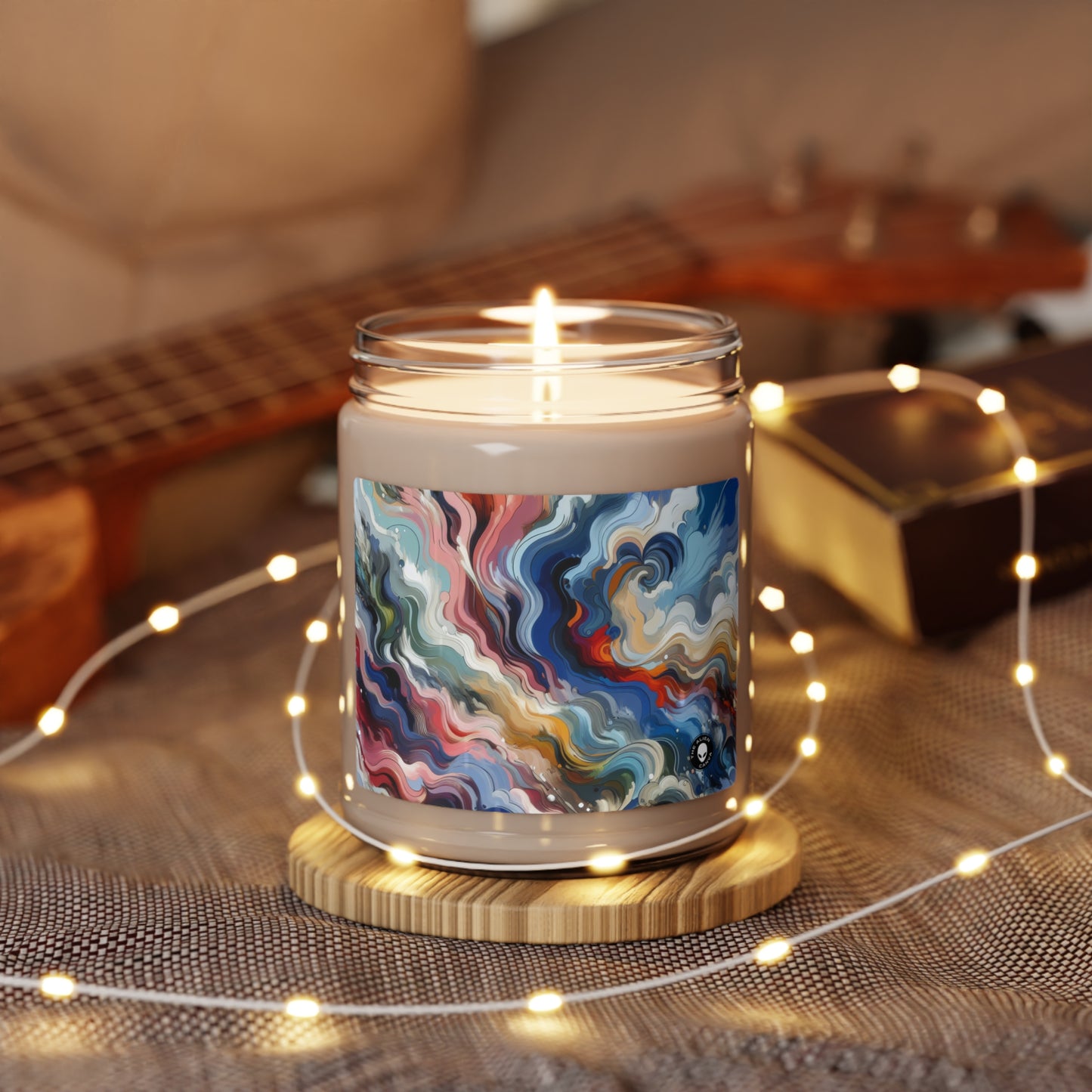 "Sunrise Serenity: An Abstract Painting Inspired by Renewal" - The Alien Scented Soy Candle 9oz Lyrical Abstraction