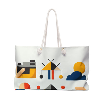 "Géométrie tranquille : art paysager minimaliste" - The Alien Weekender Bag Art minimaliste