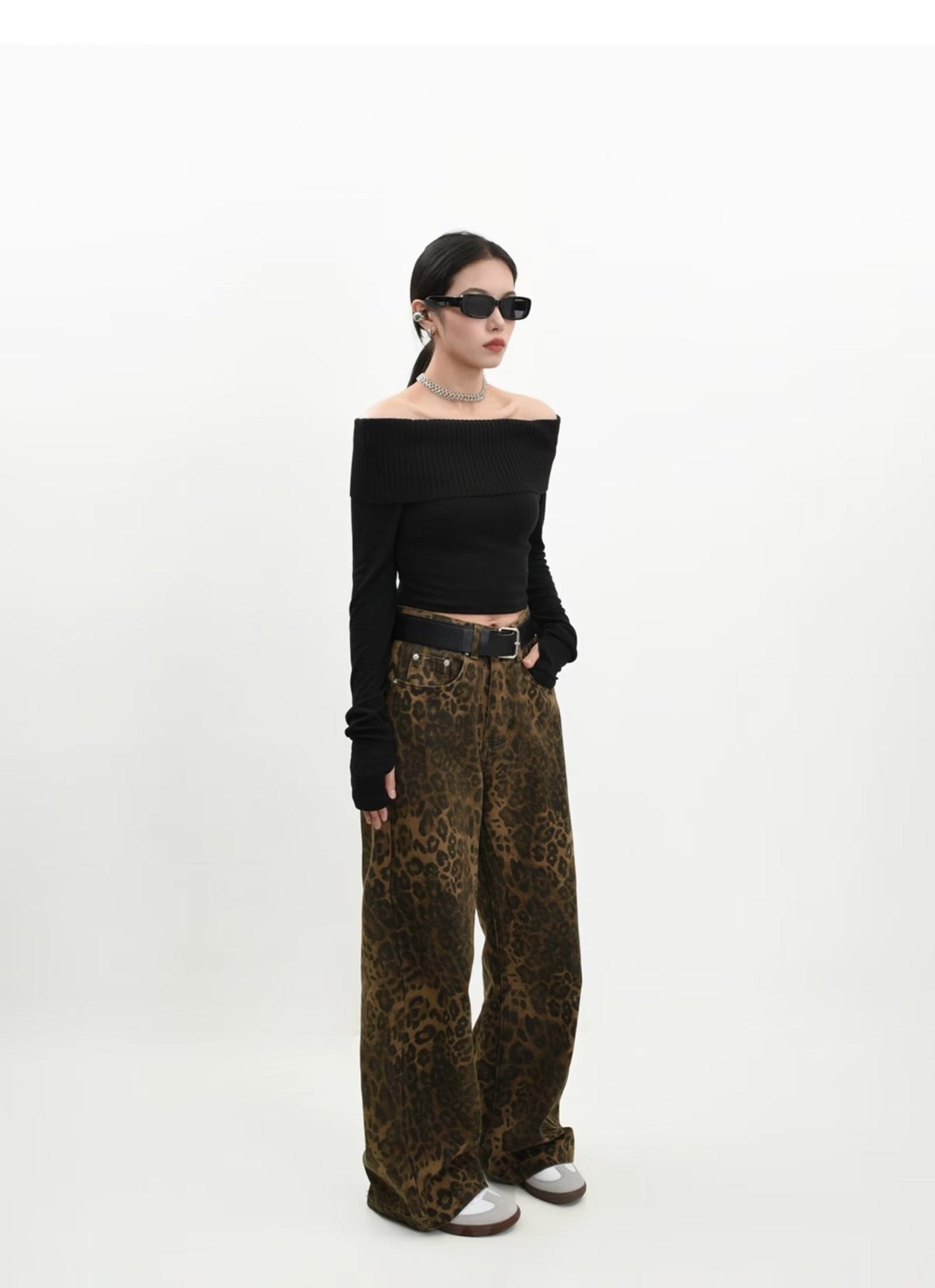 Retro Women's Leopard Print Casual Pants