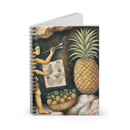 "Pineapple Harvest" - The Alien Spiral Notebook (Ruled Line) Cave Painting Style