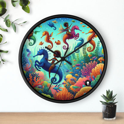 Enchanted Aquatic Realm: Mermaids and Seahorses - The Alien Wall Clock