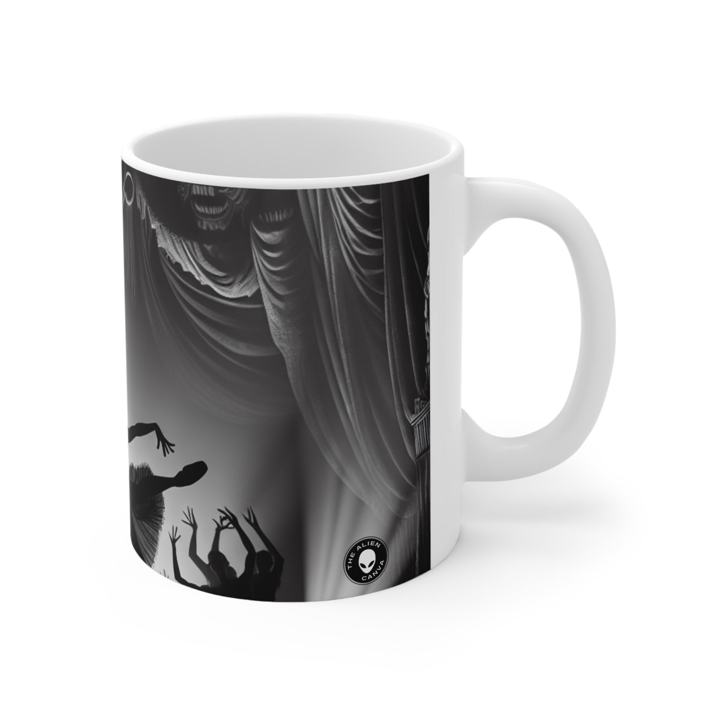 "Dance in the Spotlight". - The Alien Ceramic Mug 11oz