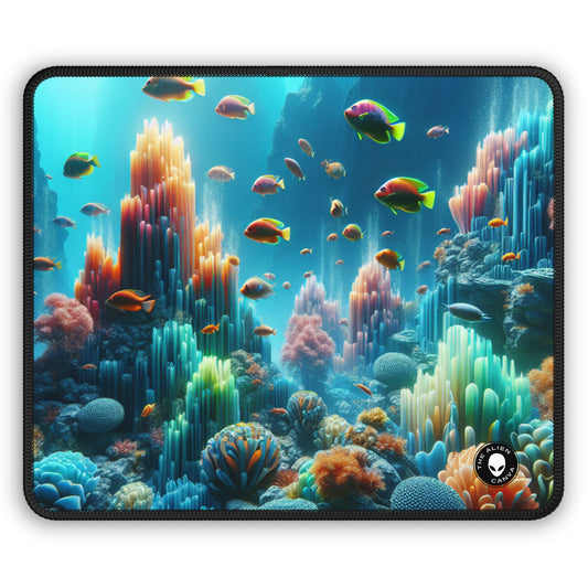 "Neon Reef: A Surreal Underwater Symphony" - The Alien Gaming Mouse Pad