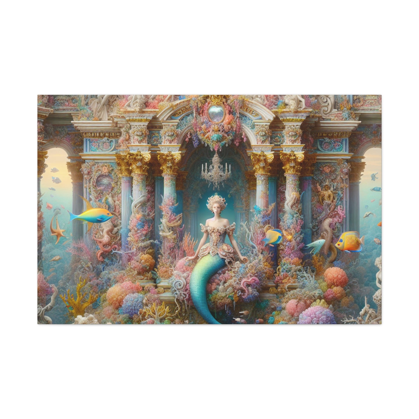 "Splendeur sous-marine : un palais de sirène rococo" - Le style rococo Alien Canva